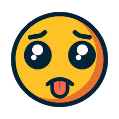 face emoji sick emoticon sticker vector illustration template design