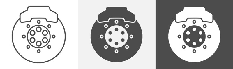 brakes icon Outline symbol set