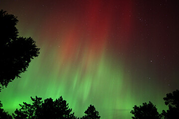 Red Green Aurora CME geomagnetic storm