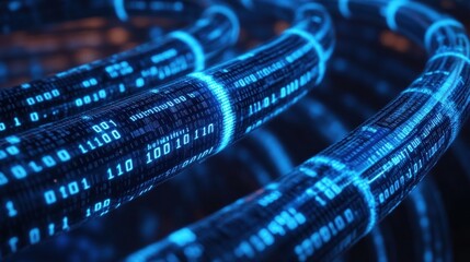 Futuristic Digital Data Transmission Concept