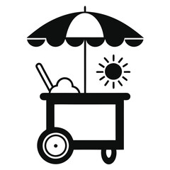 hand drawn illustration of an umbrella
