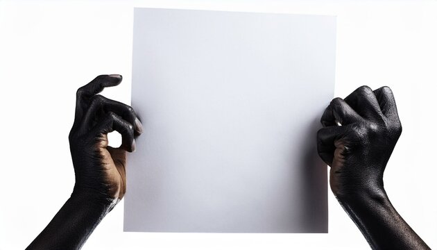 woman holding blank billboard