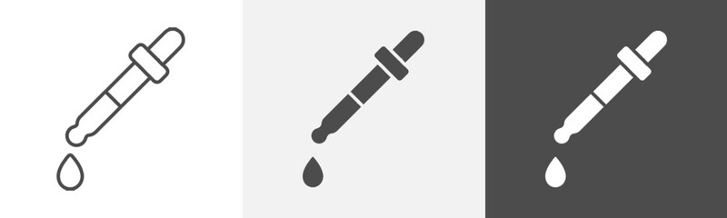 dropper icon Design in thin line vector style