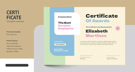 Creative Modern Design Certificate Template