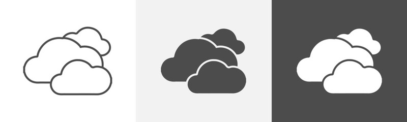 clouds icon Design in thin line vector style