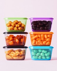 Colorful Snack Containers for Creative Presentation