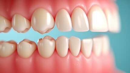 Macro Dental Close-Up: Detailed Artificial Texture