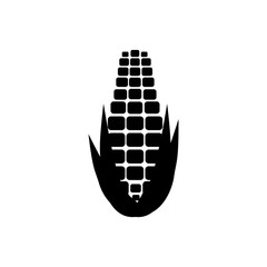 Corn icon in trendy flat style design. Vector graphic illustration. Suitable for website design, logo, app 