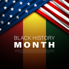 Black History Month Celebration Background Vector Illustration 