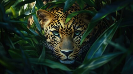 Leopard in Dense Foliage