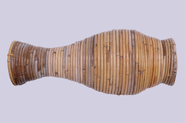 Handicrafts made from woven rattan shaped like flower pots or like urns, one of the types of wickerwork that is widely circulated in Indonesia