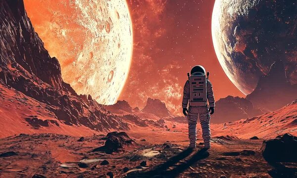 Astronaut on a Red Planet