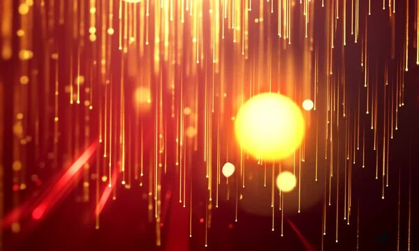 Abstract Golden Rain Background