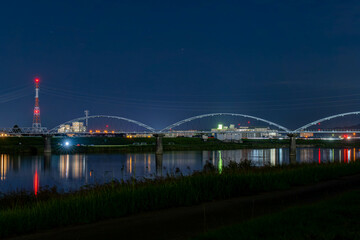 Obraz premium 大淀川水管橋 宮崎県宮崎市