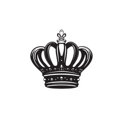 Vector flat crowns. Crown silhouettes icon