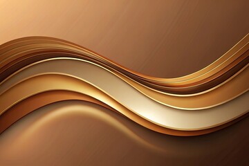 Obraz premium Minimalist dynamic colorful curves style with bronze, saddle brown, sandy brown colors
