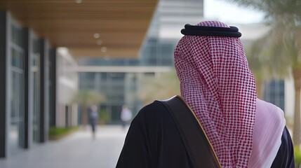 An Arabian headmaster in the school.