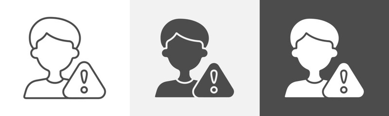 error icon Thin line symbol collection