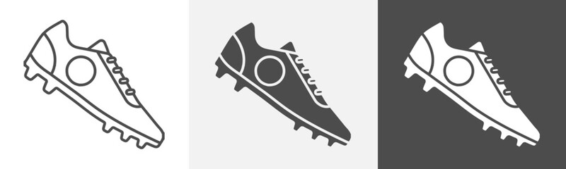 football shoes Thin line symbol collection