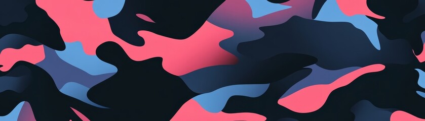 Naklejka premium Abstract Background with Pink Blue and Black Liquid Shapes