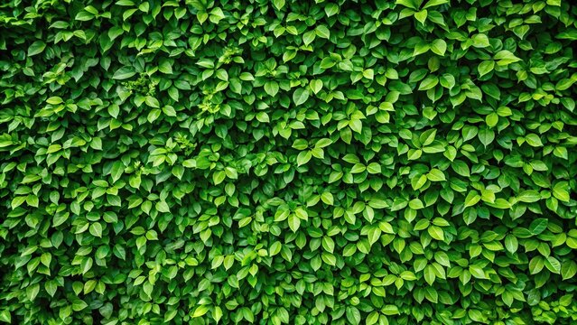 minimalist lush green leafy wall texture for background or wallpaper