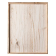 Naklejka premium Empty Wooden Frame Made Of Natural Wood On A Transparent Background