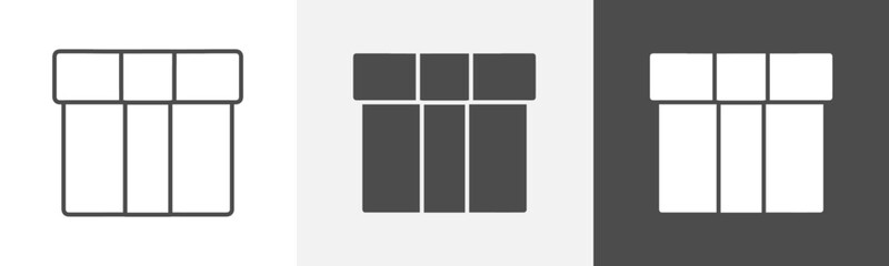 gift icon Simple thin line logo art