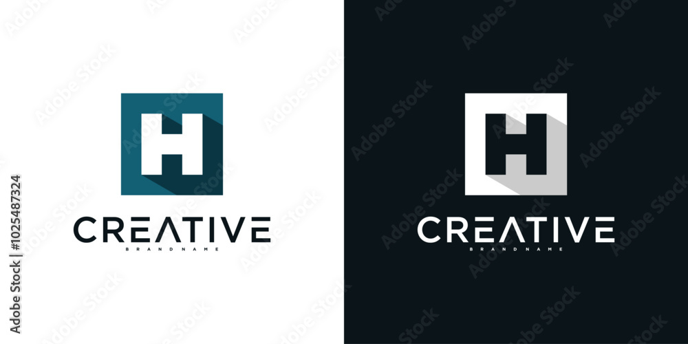 Canvas Prints Initial letter H logo design template, modern unique design. Premium Vector