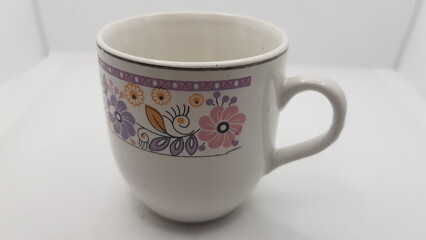 Vintage Floral Ceramic Coffee Mug with Handle