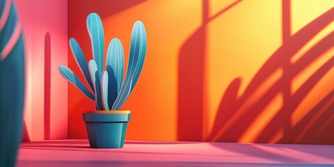 Stunning potted cactus plant, Beautiful potted cactus