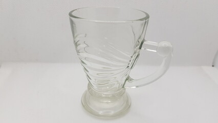 empty glass on a table