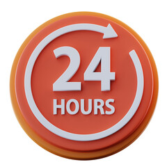  3D Illustration 24 Hours Service