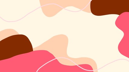 Abstract background with hand drawn pink, red, and brown waves	