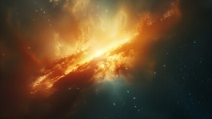 Fototapeta premium Vibrant abstract illustration of outer space featuring a colorful big bang and cloud of stars – stunning galaxies in a 4k wallpaper for cosmic-themed designs and creative projects