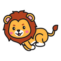 Lion Vector Doodle Illustration
