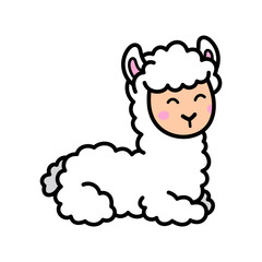 Llama Vector Doodle Illustration