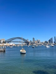 Naklejka premium city harbour bridge