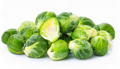 Brussels sprouts on white background. Brussels sprouts Isolated.