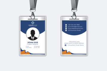 Modern corporate business identity card template design