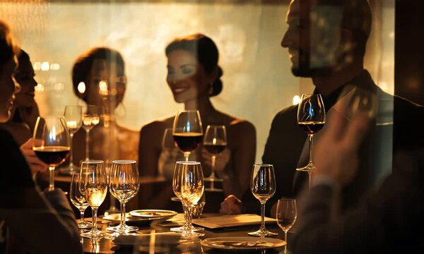 glass of wine in the bar