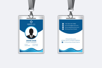 Modern corporate business identity card template design