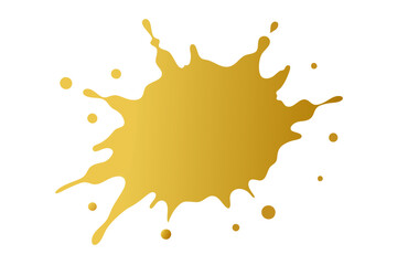 Golden paint splatter | vector on white background