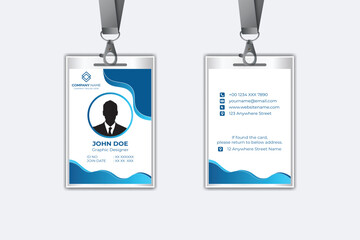 Modern corporate business identity card template design