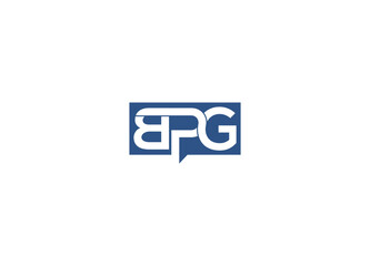 BPG logo design vector icon template with white background