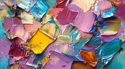 Fototapeta premium Abstract art background with oil on canvas and rough brushstrokes.