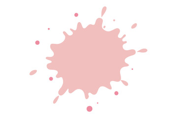 Blush Pink paint splatter | vector on white background