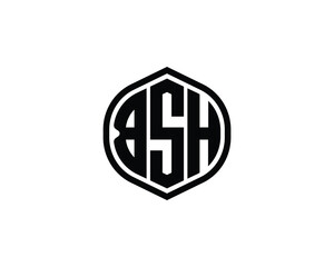 BSH Logo design vector template. BSH
