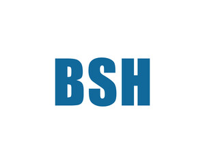 BSH Logo design vector template. BSH