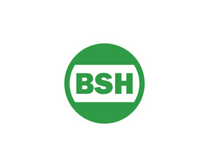 BSH Logo design vector template. BSH