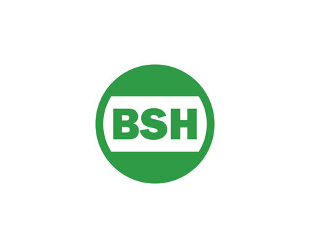 BSH Logo design vector template. BSH